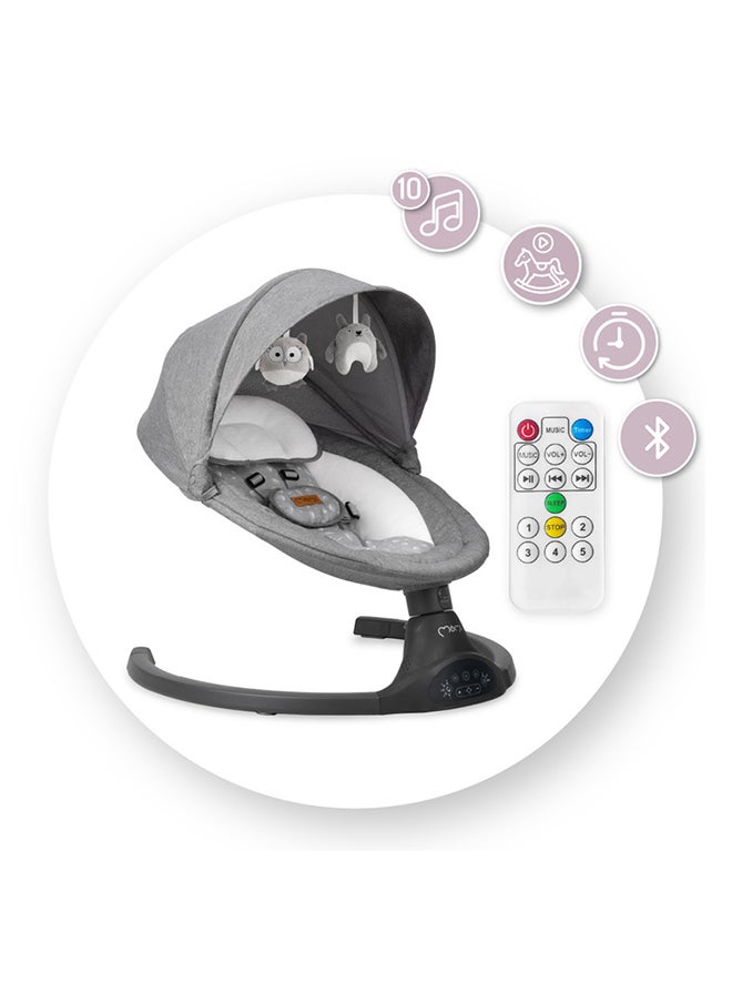 Momi - KENANI Electric Baby Bouncer for Infants, Kids up to 9 kg with Anti-slip pad, Lightweight, Bluetooth Features Connect with Smartphone, Insect Net - Image 1