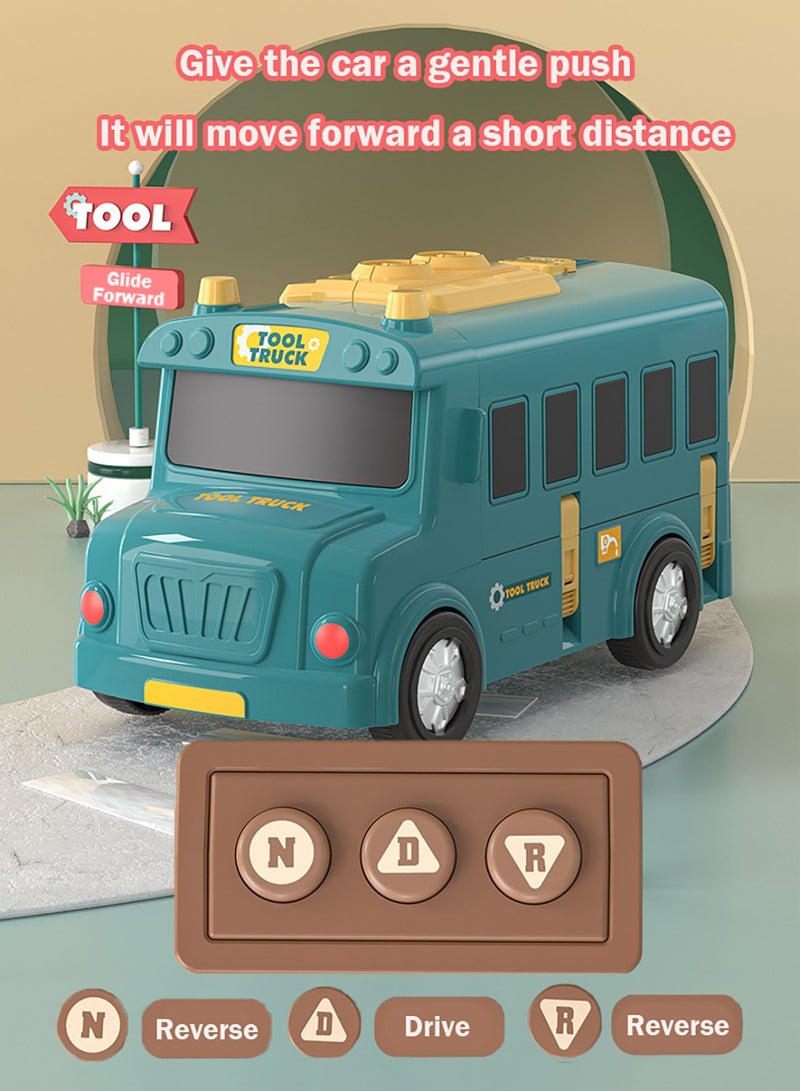 مس تيارا حافلة لعبة، لعبة حافلة مدرسية، سيارة لعبة للأطفال مع تأثيرات صوتية وضوئية، وضعين، عجلة قيادة واقعية، لعبة حافلة مدرسية موسيقية لمرحلة ما قبل المدرسة، لعبة قيادة حافلة تعليمية، هدية مناسبة للأولاد والبنات الصغار، لعب الأطفال. - Image 5