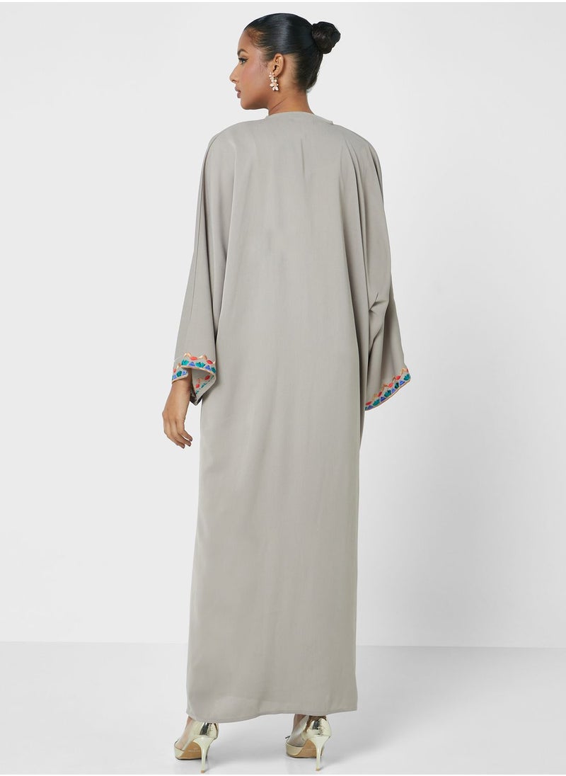 Aara Embroidered Flared Sleeve Abaya  - Image 2