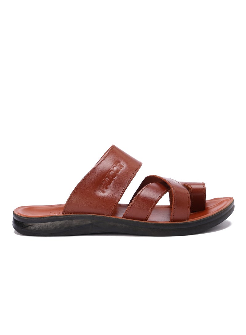 Men Slipper Genuine Leather Fashion Comfort Toe Design - Non-Slip Sole - Image 4