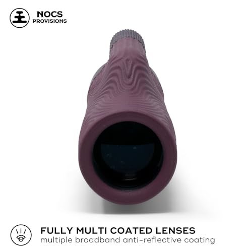 Nocs Provisions Field Tube 10x32 Waterproof Monocular, 10X Magnification Telescope, Bak4 Prism, Wide Field of View for Bird Watching, Backpacking & Wildlife Viewing - Oxblood Maroon - Image 3