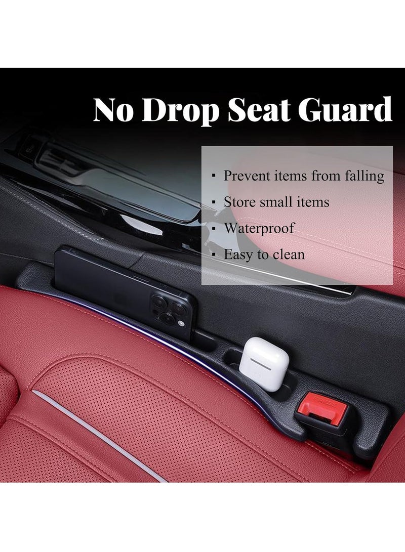 أونليماي فقط واقي مقعد السيارة مانع للسقوط، حشو فجوات مقعد السيارة، منظم فجوات مقعد السيارة، مانع شقوق مقعد السيارة يمنع الأشياء من السقوط، متوافق مع جميع السيارات (أسود / زوج واحد) - Image 2