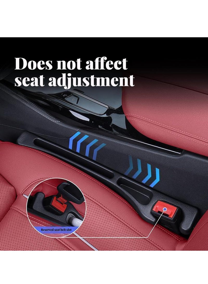 أونليماي فقط واقي مقعد السيارة مانع للسقوط، حشو فجوات مقعد السيارة، منظم فجوات مقعد السيارة، مانع شقوق مقعد السيارة يمنع الأشياء من السقوط، متوافق مع جميع السيارات (أسود / زوج واحد) - Image 4