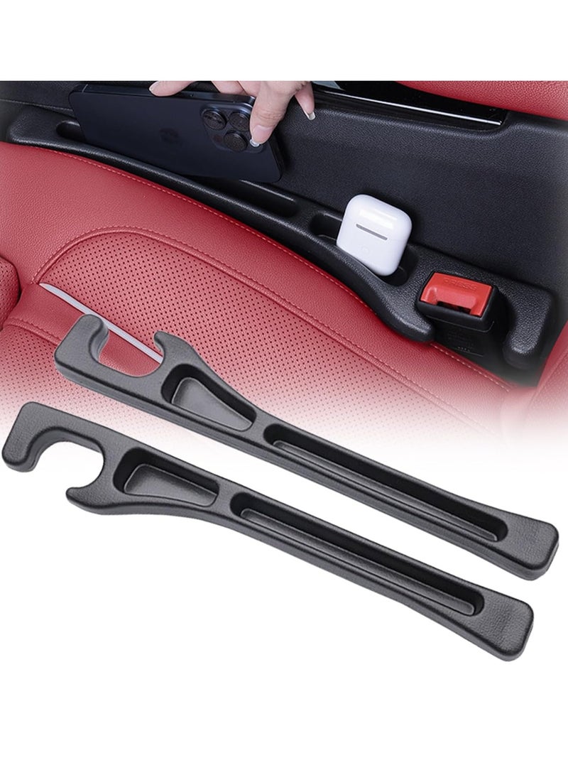 أونليماي فقط واقي مقعد السيارة مانع للسقوط، حشو فجوات مقعد السيارة، منظم فجوات مقعد السيارة، مانع شقوق مقعد السيارة يمنع الأشياء من السقوط، متوافق مع جميع السيارات (أسود / زوج واحد) - Image 1