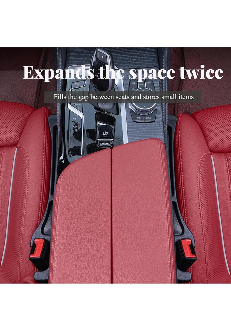 أونليماي فقط واقي مقعد السيارة مانع للسقوط، حشو فجوات مقعد السيارة، منظم فجوات مقعد السيارة، مانع شقوق مقعد السيارة يمنع الأشياء من السقوط، متوافق مع جميع السيارات (أسود / زوج واحد) - Image 5