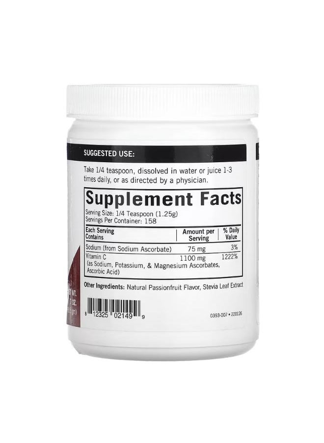 Kirkman Labs Buffered  Vitamin C Powder Passionfruit 7 oz 198.5 gm  - Image 2