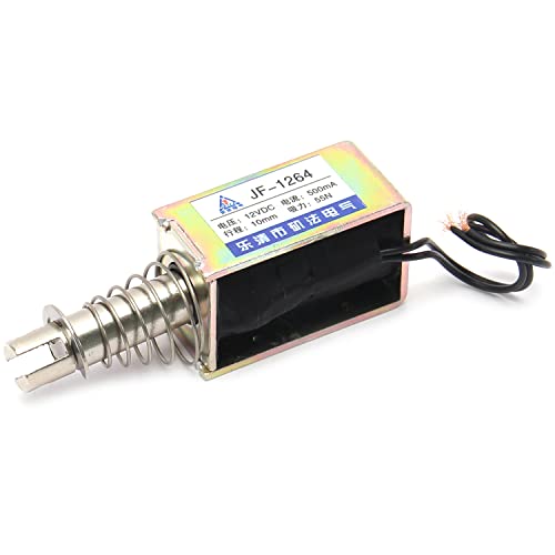 Fielect DC 12V 2.5A 55N Pull Type Solenoid Electromagnet, 10mm Stroke, Open Frame, Linear Motion, JF-1264-12V - Image 2