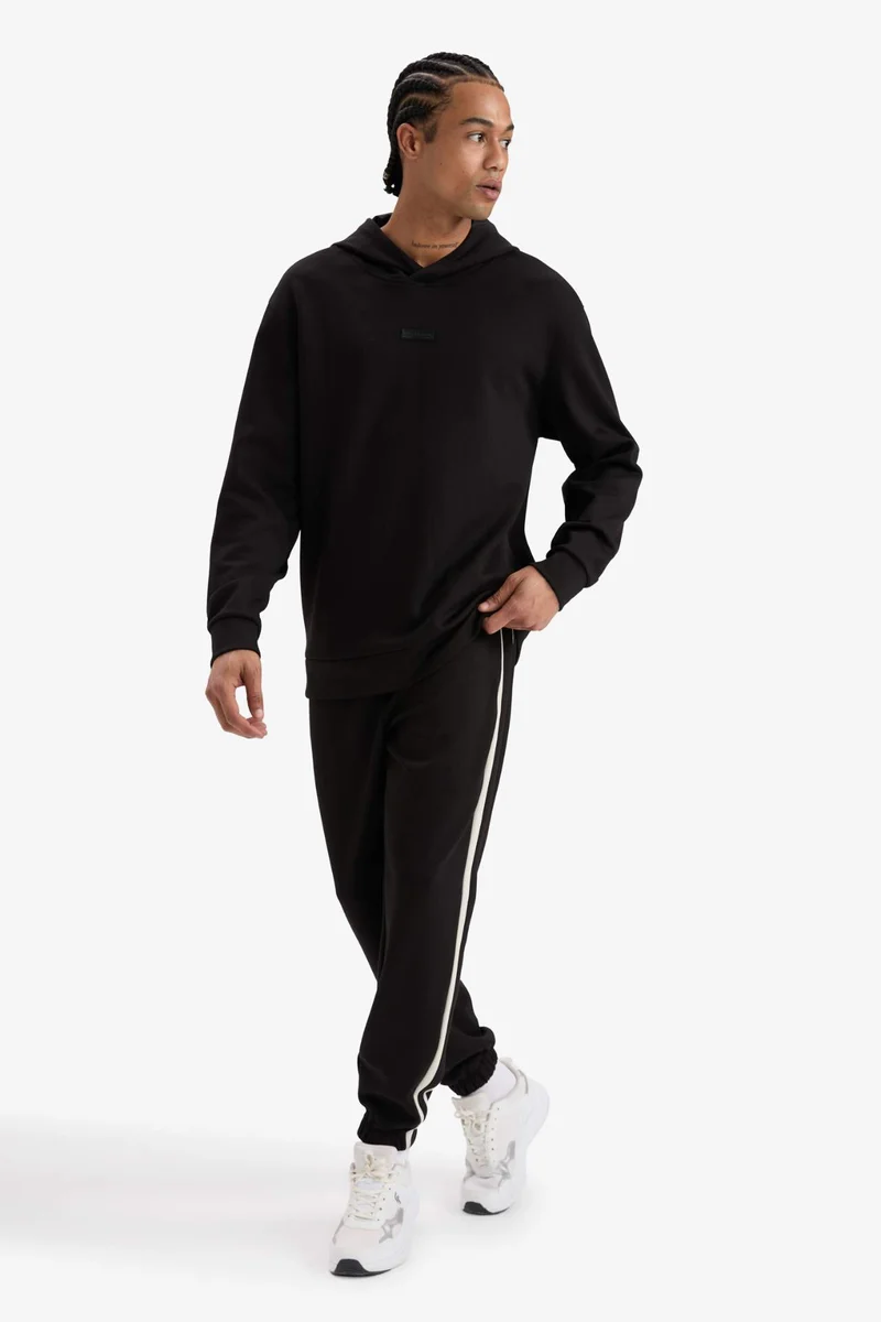ديفاكتو DeFactoFit Standard Fit Hooded Scuba Fabric Sports Sweatshirt