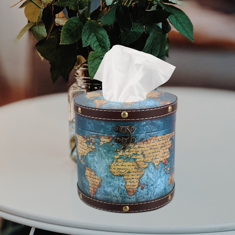 2pcs Car Tissue Holder Round Tissue Dispenser For Car Tissue Organizer Vehicle Cylinder Tissue Holder Car Interior Accessories Portable Tissue Holder For Travel - Image 2