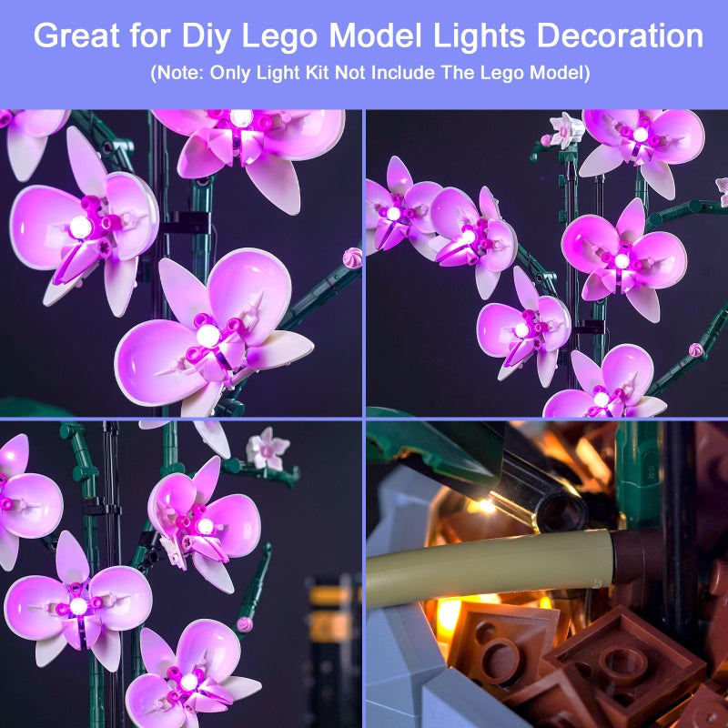 Hilighting Upgraded Light Kit for Lego Orchid Artificial Plant Building Set Compatible with Lego 10311 Best Gifts for Adults Model Not Included - Image 3