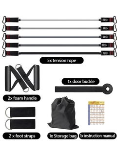 founder Resistance Bands Set with Handles Exercise Bands with Handles for Women with Door Anchor,Handles,Carry Bag,Legs Workout Bands with Handles for Heavy Resistance Training,Shape Body,Yoga (150 lbs)  - Image 2