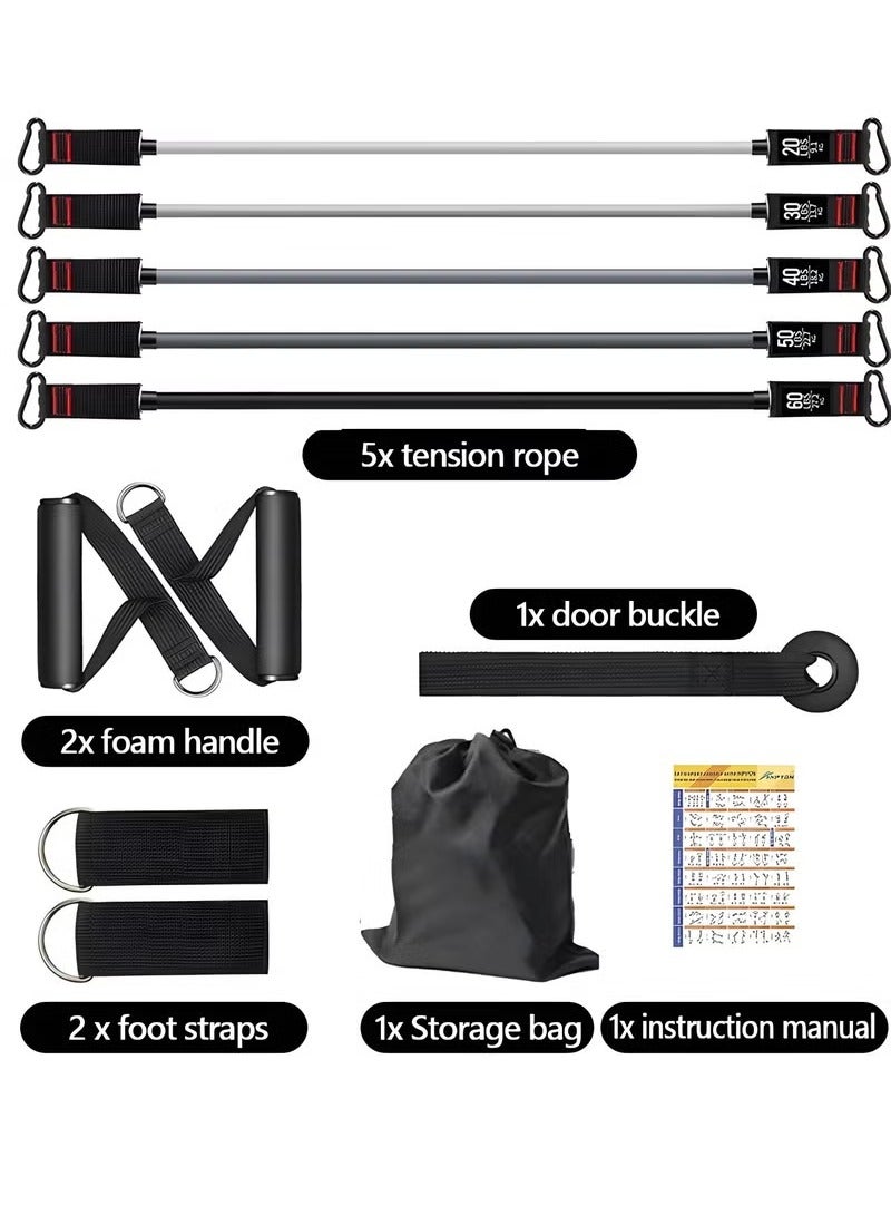 founder Resistance Bands Set with Handles Exercise Bands with Handles for Women with Door Anchor,Handles,Carry Bag,Legs Workout Bands with Handles for Heavy Resistance Training,Shape Body,Yoga (150 lbs)  - Image 2