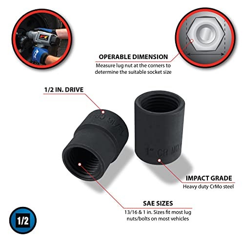Performance Tool M980 Emergency Lug Nut Removal Set, Black - Image 2