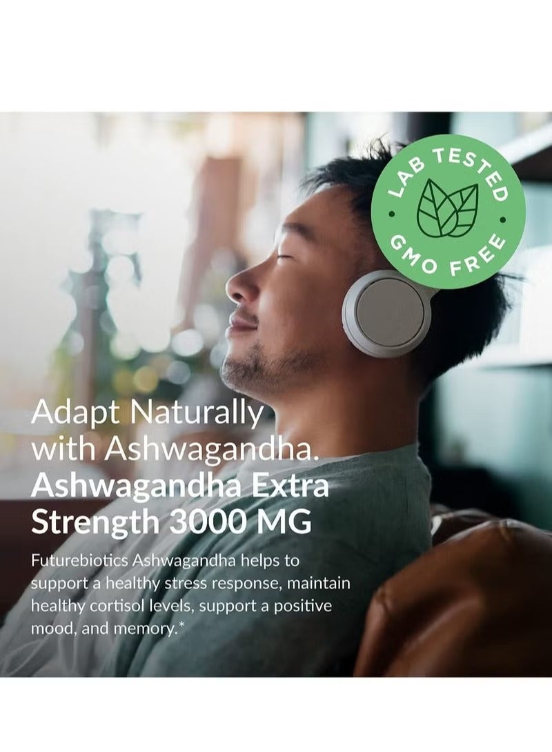 Extra Ashwagandha Capsules Extra Strength 3000mg - Stress Relief Formula, Natural Mood Support, Stress, Focus, and Energy Support Supplement, 120 Capsules  - Image 4