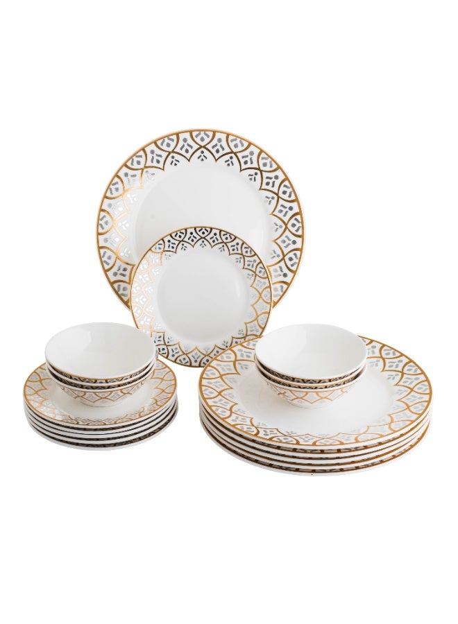 باصرة طقم عشاء بورسلين مكون من 18 قطعة - 4 أشخاص - Image 1