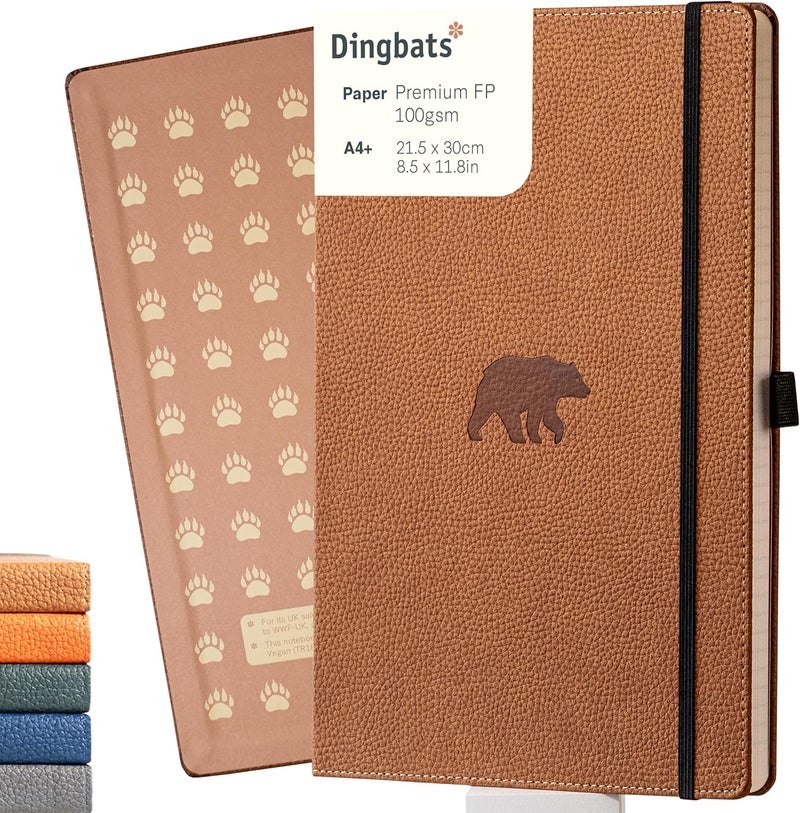 Dingbats* Notebooks دفتر ملاحظات A4 بتصميم الدب البني. - Image 1