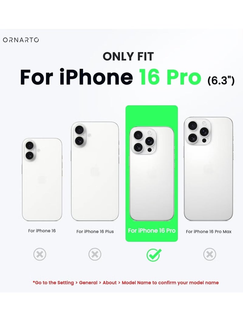 Generic Premium Soft Liquid Silicone Case for iPhone 16 Pro – Silky and Soft Touch Full-Body Protective Bumper (White)  - Image 2