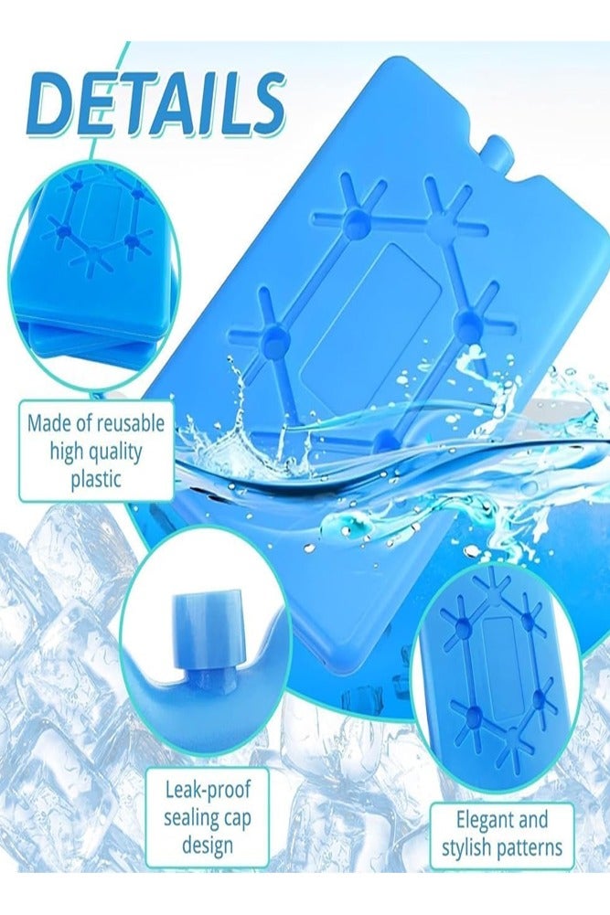 بيلسبيري 4 عبوات من علب الثلج في صندوق الغداء - أكياس فريزر رفيعة قابلة لإعادة الاستخدام للحفاظ على الطعام طازجًا وباردًا - Image 3