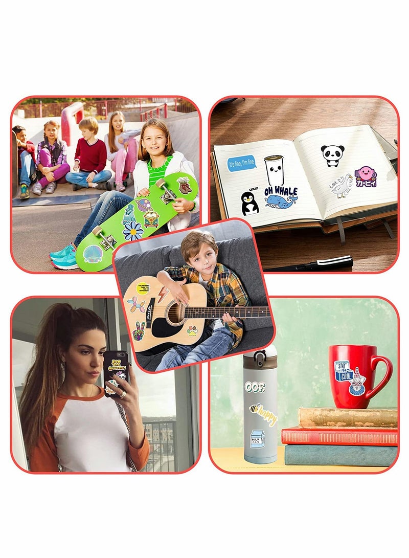 Excefore Laptop Stickers 200 PCS Stickers for Water Bottles lovely Vinyl Waterproof Aesthetic Stickers Cool Stickers for Car Skateboard Laptop Hard Hat Suitcase Perfect Gifts for Kids Teens  - Image 2