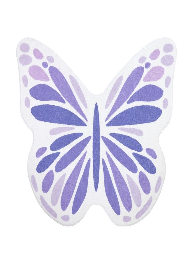Topotdor Cute Butterfly Kids Rugs for Girls Bedroom, Toddler Nursery Rug Soft Washable Kids Area Rug for Butterfly Living Room Playroom Decor, Purple 35 x 43 inch - Image 2