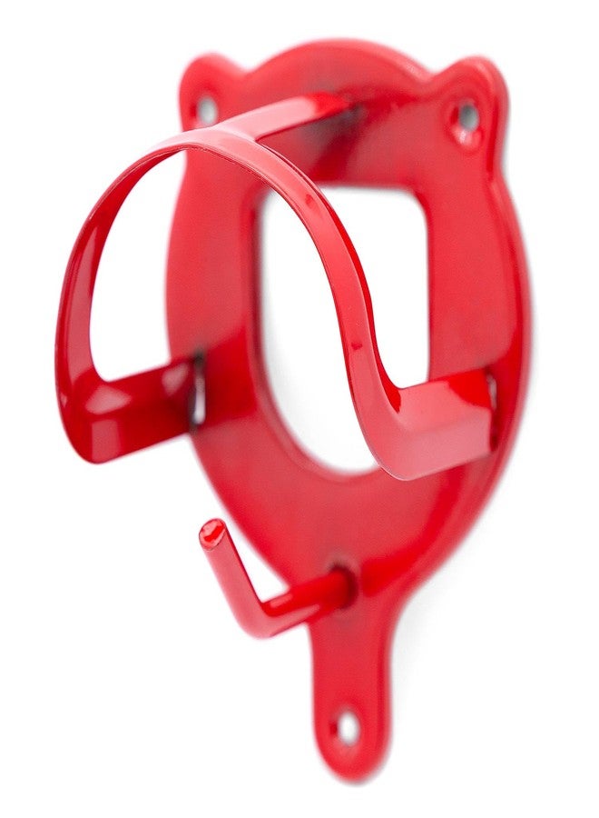 Jeffers Metal Horse Bridle Storage Bracket, Red - PVC Coated Wall Mounted Hanger for Tack Room, Stable, Barn, Trailer - Equestrian Halter, Reins, & Tack Organizer, Horse Barn Accessories - Image 1