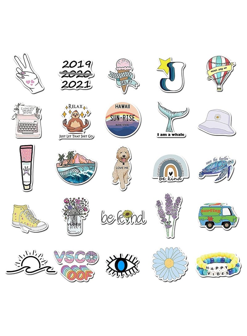 Y&D Waterproof Stickers, SYOSI Small Fresh Cartoon Doodle Stickers for Water Bottles, 50 Pcs Cute Girl Laptop, Phone, Trendy Teens (Purple)  - Image 3