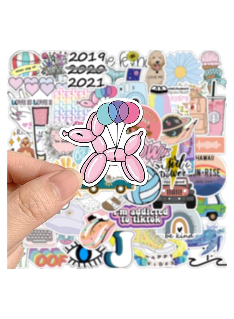 Y&D Waterproof Stickers, SYOSI Small Fresh Cartoon Doodle Stickers for Water Bottles, 50 Pcs Cute Girl Laptop, Phone, Trendy Teens (Purple)  - Image 4