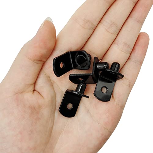 Cerpourt 40 Pcs Shelf Pins Pegs,1/4 Inch L-Shaped Shelf Support Pegs,Bookshelf Pegs for Shelves,Cabinet Shelf Bracket Pegs with Hole,Shelf Pins Holders for Kitchen Furniture & Closet (Black) - Image 5