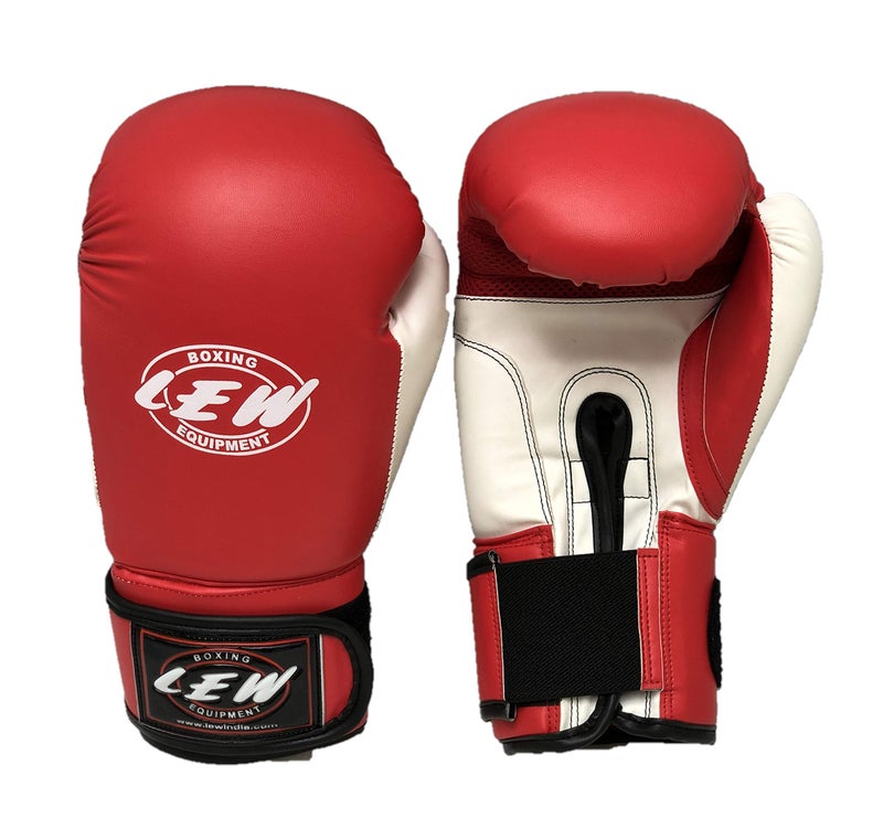 LEW Contest Boxing Gloves for Men & Women with Moulded Foam Padding, Sweat Wicking Lining, Elasticated Hook & Loop Wrap Around Closure System Boxxing Gloves - Image 1