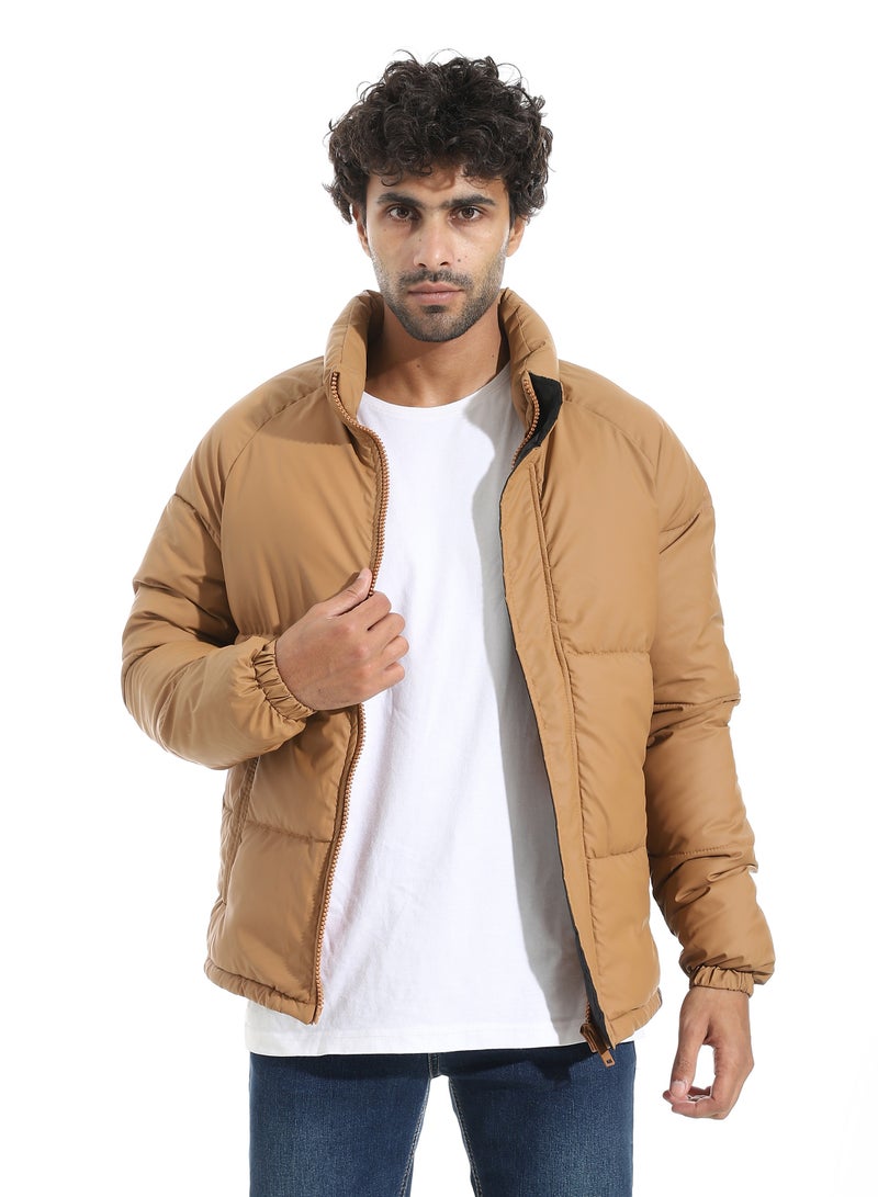 Pavone Winter Puffer Jacket FOR MEN- Brown - Image 1