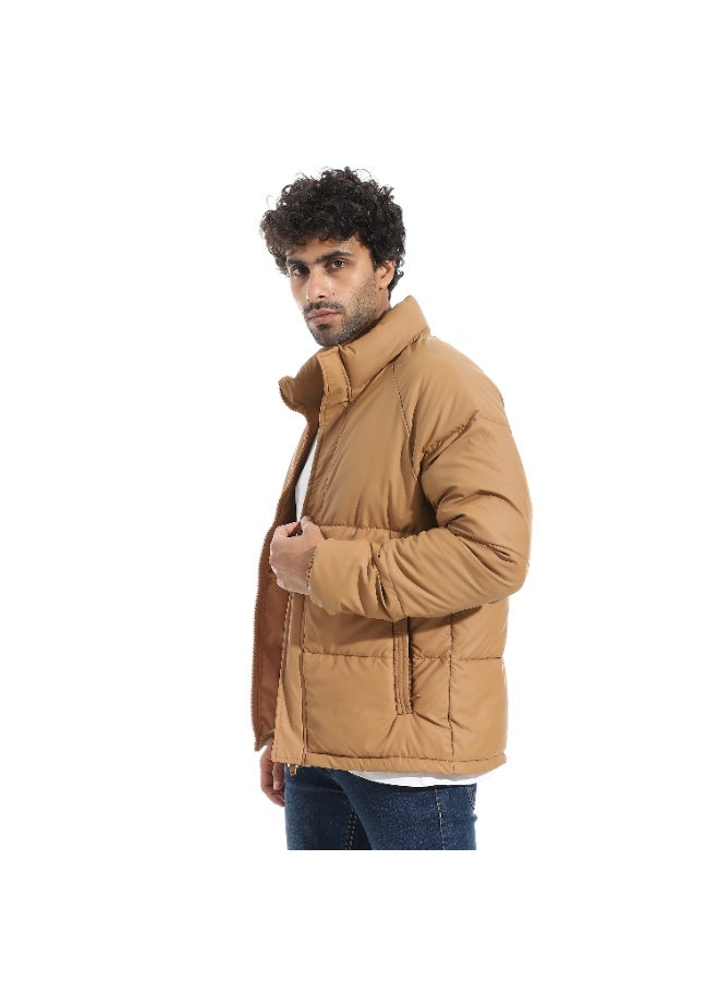 Pavone Winter Puffer Jacket FOR MEN- Brown - Image 2