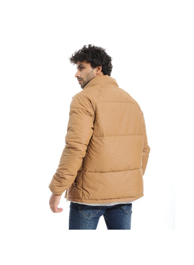 Pavone Winter Puffer Jacket FOR MEN- Brown - Image 3