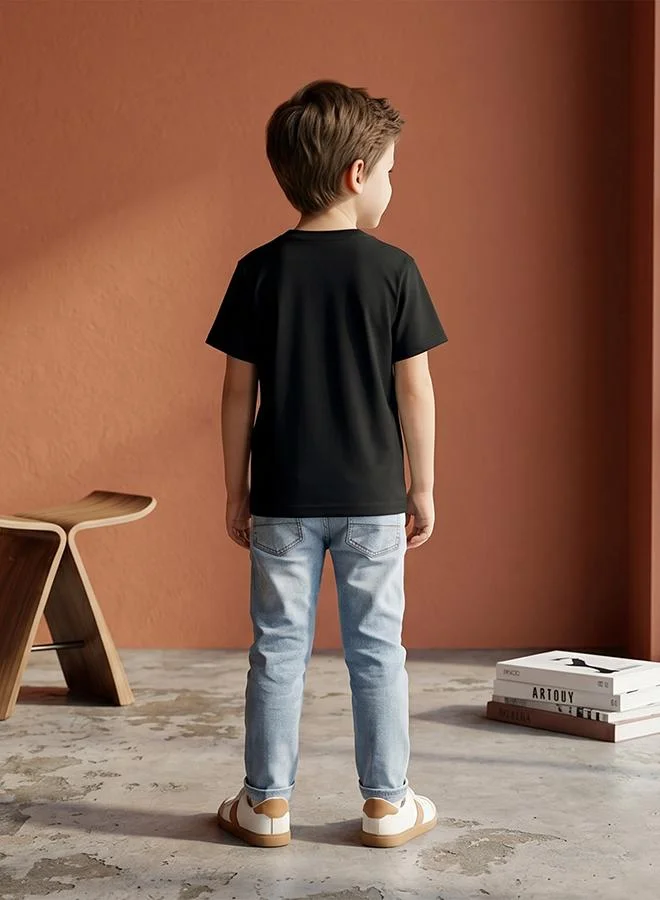 Babies & More Babies & More Toddler Boys Black Short Sleeve T-Shirt