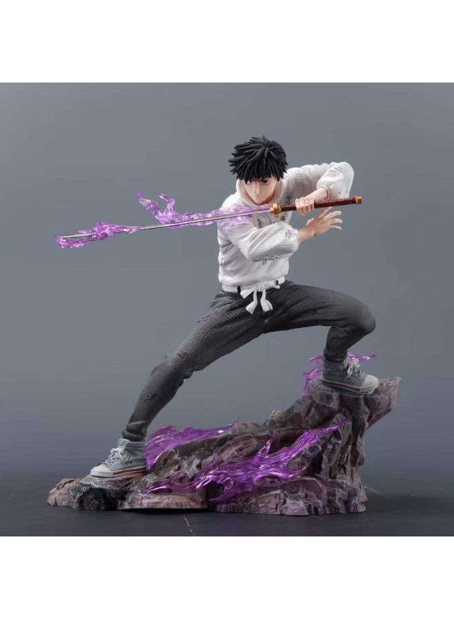 HALAMODO Jujutsu Kaisen 21cm Yuta Okkotsu Dual Headsculpt Figure - Switch Between Calm and Cursed Spirit Poses, Desk Centerpiece and Stylish Birthday Gift - Image 4