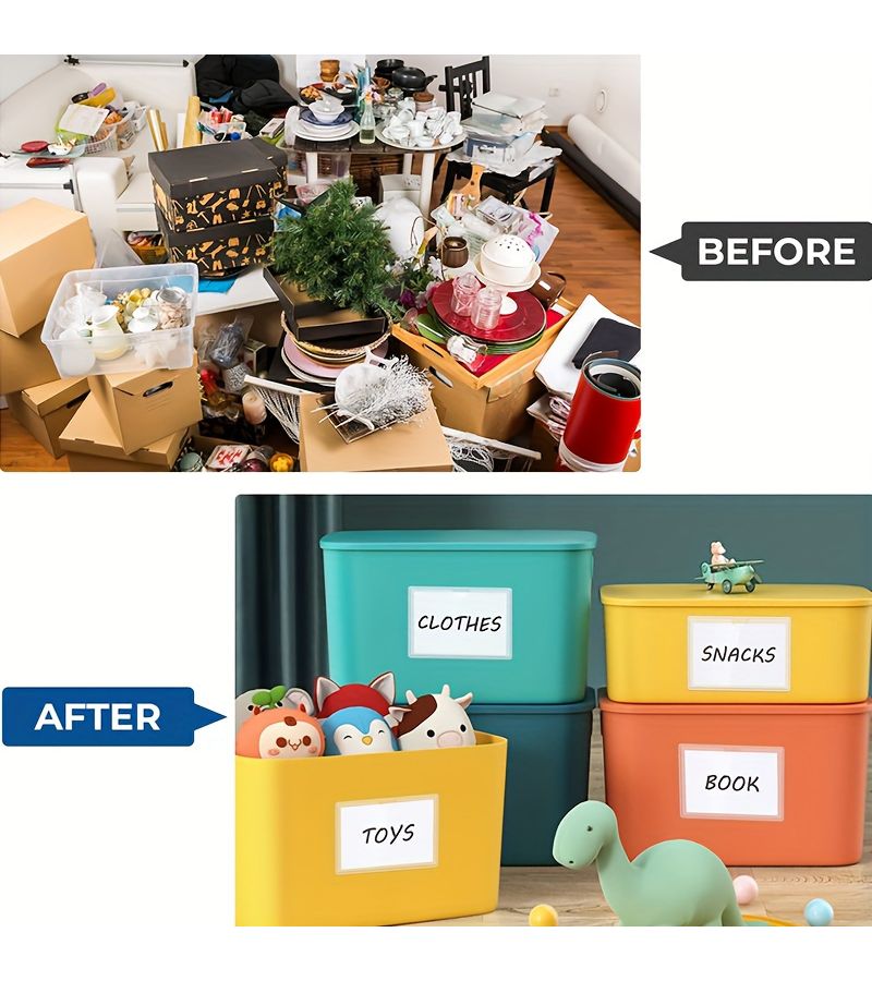 Self Adhesive Index Card Pockets 40 Pcs Top Opening Transparent PVC - Image 4