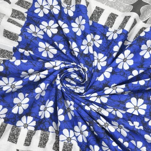 RajasthaniKart® Pure 100% Cotton Single Bed Sheet with 1 Pillow Cover (Bedsheet for Single Bed Cotton, Blue Floral) - Image 5