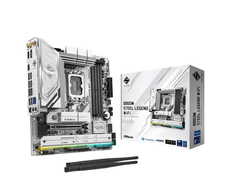 ASRock B860M Steel Legend WiFi 6E B860 LGA1851 Intel Core Ultra DDR5 8666 MHz 256GB M.2 Micro ATX Motherboard Thunderbolt SATA3 6.0 Gb/s PCIe 5.0 - Image 5