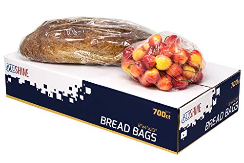 Pack Of 700 Clear Bread Bags For Homemade Bead With Gusset 8 X 4 X 20 Inches  For Home or Commercial Food Storage