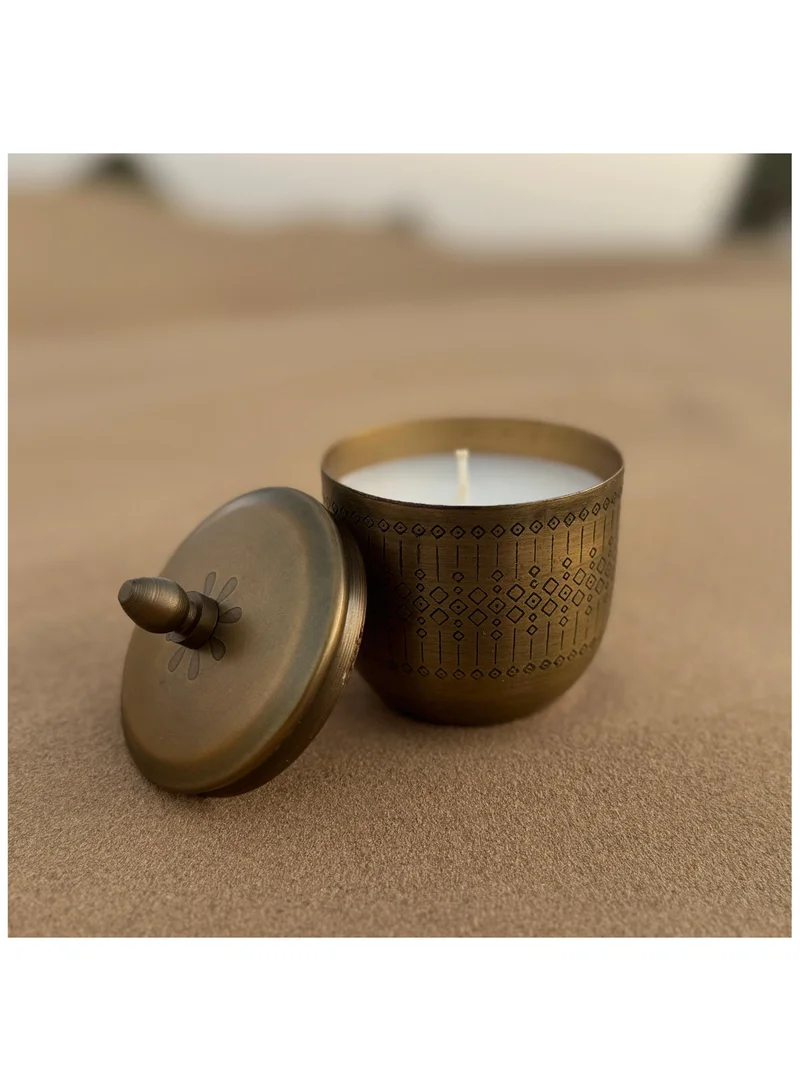 تحفة لوكس زاريا النحاس شمعة الليمون