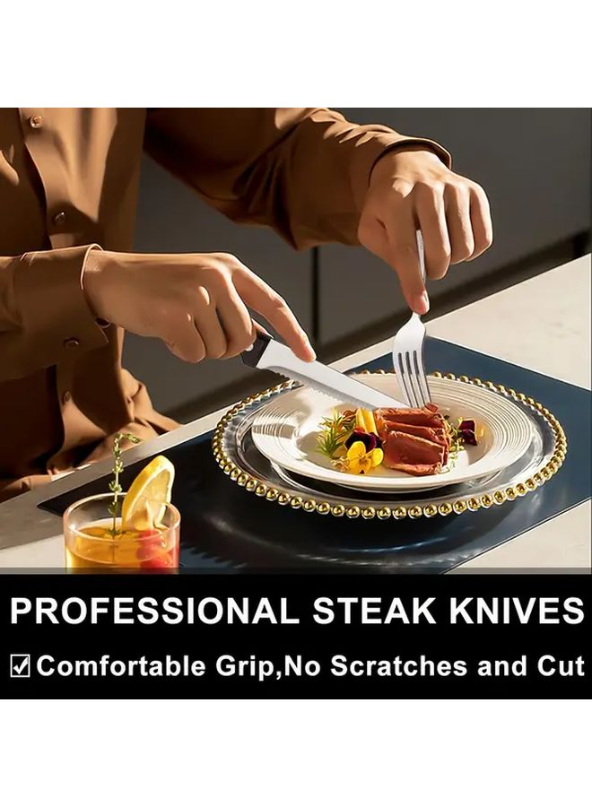 48 Pcs Stainless Steel Silverware Set With Steak Knives And Storage Box - Image 3