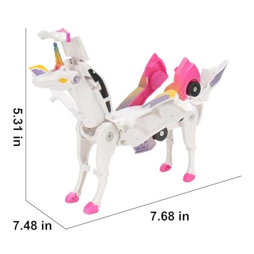 liluwushe Unicorn Collision Transforming Cars Toy 2 in 1 Magnetic Cars Collision Transform into Unicorn Toy for Boys Girls Age 312 Magnetic robo car Set Party Gift for Birthday ChristmasPink - Image 5
