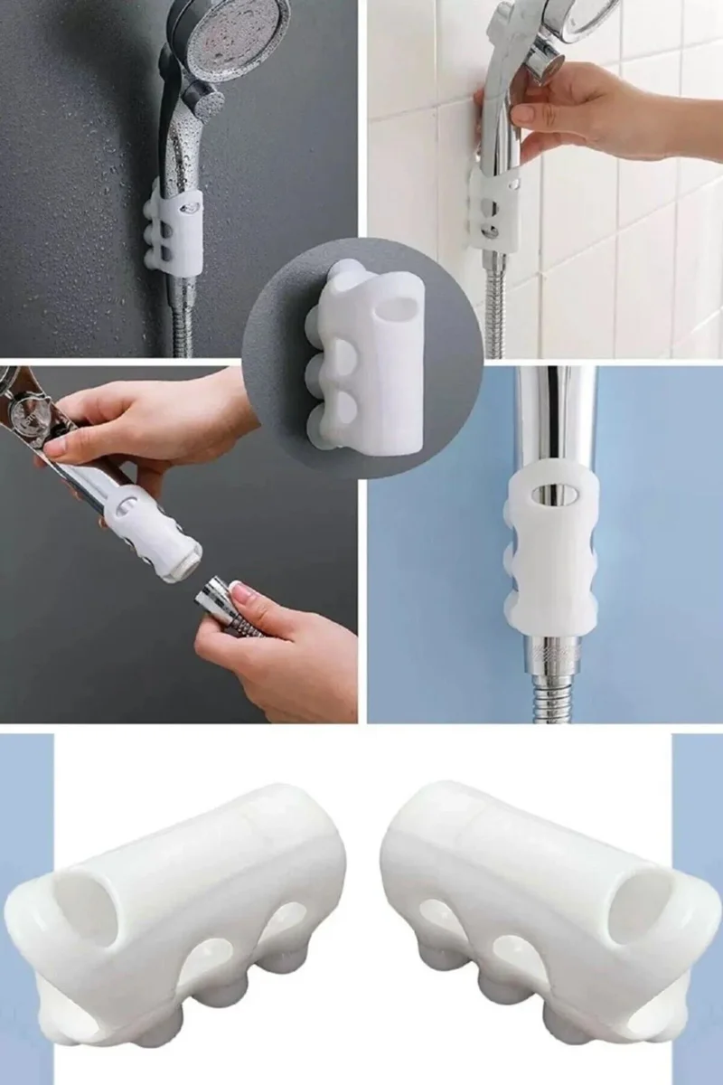 Tineke Suction Cup Shower Head Holder Silicone Suction Cup Bath Head Hanger Holder Hook Vacuum Holder Apparatus