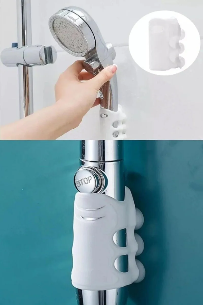 Tineke Suction Cup Shower Head Holder Silicone Suction Cup Bath Head Hanger Holder Hook Vacuum Holder Apparatus