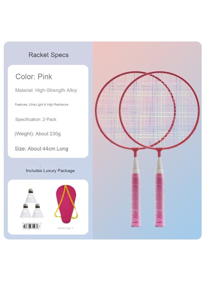 Generic Ultra-Lightweight Badminton Racket Set - Perfect Choice for Beginners and Couples