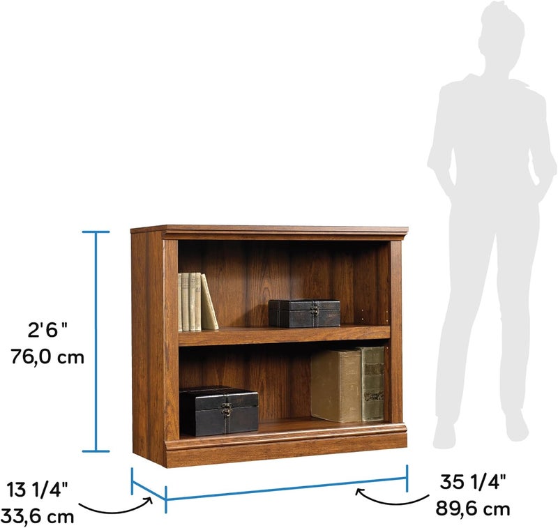 SAUDER Miscellaneous Storage 2-Shelf Bookcase/ Book Shelf, Washington Cherry finish - Image 3