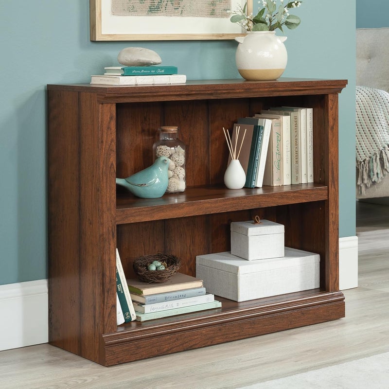 SAUDER Miscellaneous Storage 2-Shelf Bookcase/ Book Shelf, Washington Cherry finish - Image 2