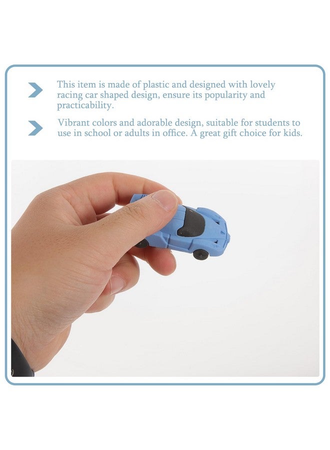 TOYANDONA Mini Novelty Erasers 20Pcs Cartoon Rubber Erasers Plastic Racing Car Shape Erasers For School Student Stationery Kid Festival Treat Bag Filler Cartoon Eraser - Image 3