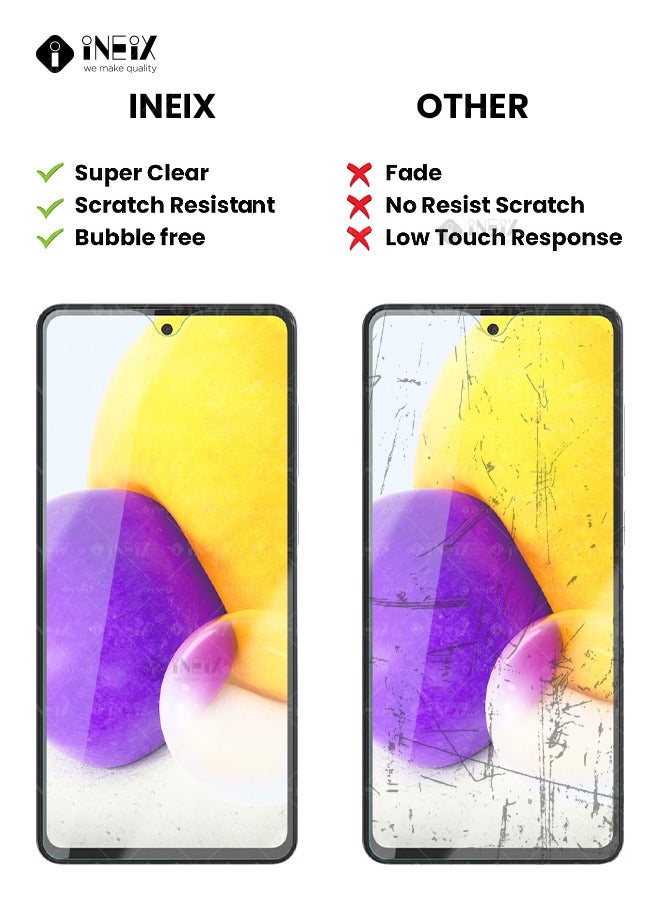 إينيكس 3-قطع من لاصقة حماية للشاشة من الزجاج المقوى لهاتف سامسونج جلاكسي A73 5G- شفاف - Image 4
