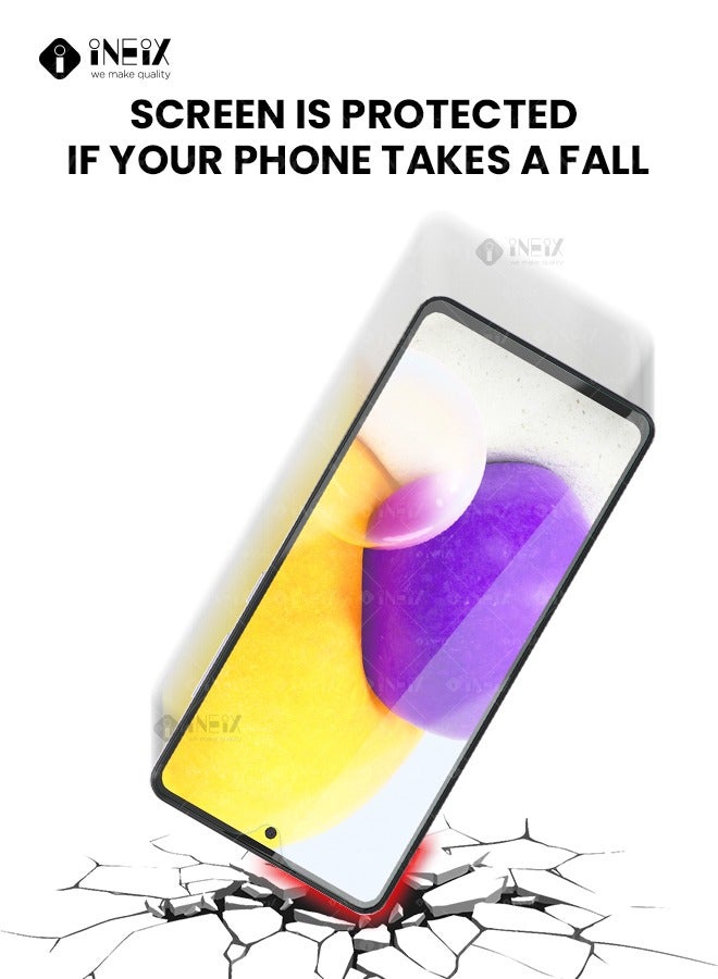 إينيكس 3-قطع من لاصقة حماية للشاشة من الزجاج المقوى لهاتف سامسونج جلاكسي A73 5G- شفاف - Image 5