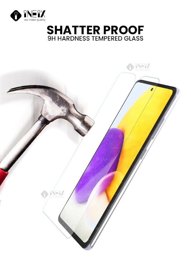 إينيكس 3-قطع من لاصقة حماية للشاشة من الزجاج المقوى لهاتف سامسونج جلاكسي A73 5G- شفاف - Image 3